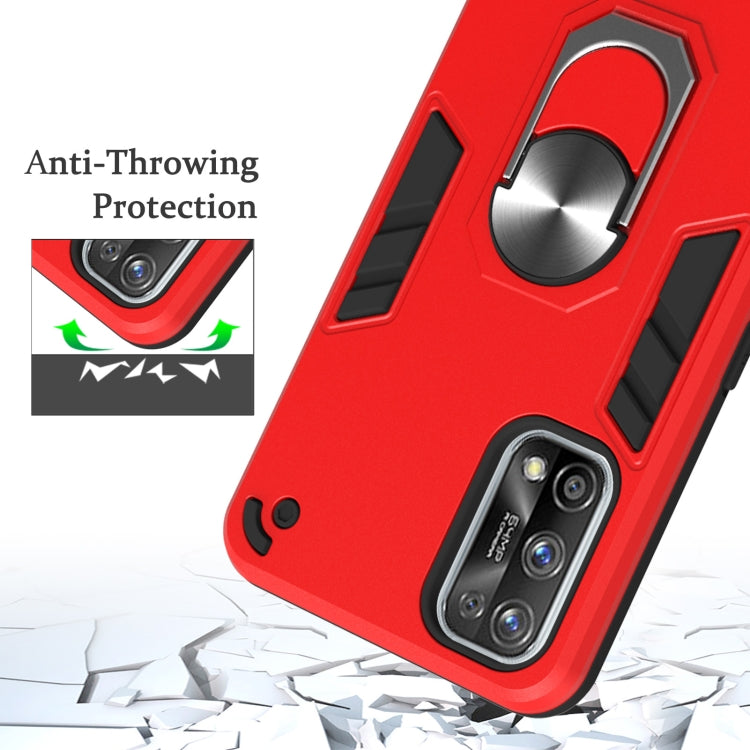 For OPPO Realme 7 Pro Armour Series PC + TPU Protective Case with Ring Holder