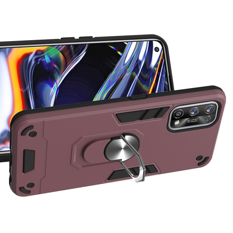 For OPPO Realme 7 Pro Armour Series PC + TPU Protective Case with Ring Holder