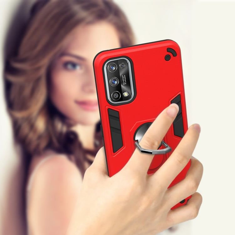 For OPPO Realme 7 Pro Armour Series PC + TPU Protective Case with Ring Holder