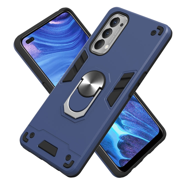 For OPPO Reno4 4G Armour Series PC + TPU Protective Case with Ring Holder