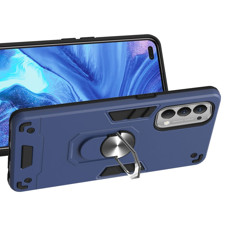 For OPPO Reno4 4G Armour Series PC + TPU Protective Case with Ring Holder