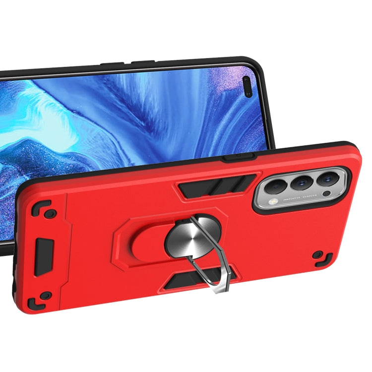 For OPPO Reno4 4G Armour Series PC + TPU Protective Case with Ring Holder