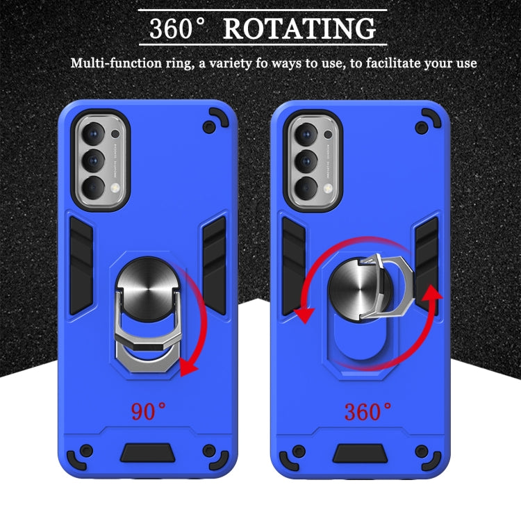 For OPPO Reno4 4G Armour Series PC + TPU Protective Case with Ring Holder