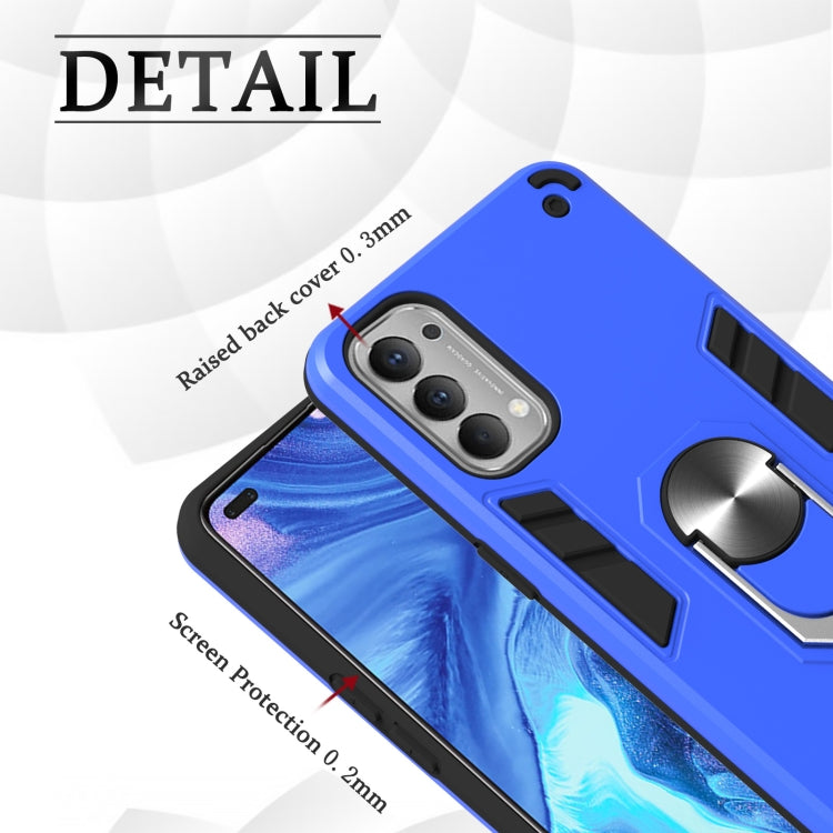 For OPPO Reno4 4G Armour Series PC + TPU Protective Case with Ring Holder