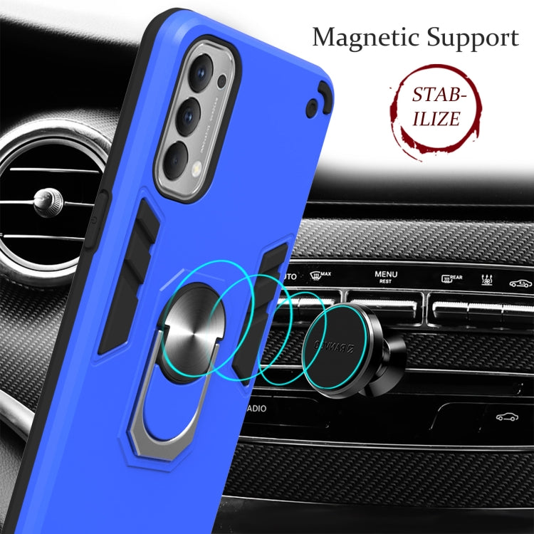 For OPPO Reno4 4G Armour Series PC + TPU Protective Case with Ring Holder