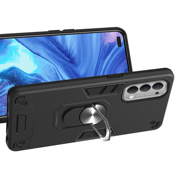 For OPPO Reno4 4G Armour Series PC + TPU Protective Case with Ring Holder