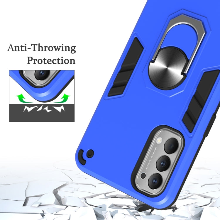 For OPPO Reno4 4G Armour Series PC + TPU Protective Case with Ring Holder