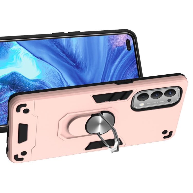 For OPPO Reno4 4G Armour Series PC + TPU Protective Case with Ring Holder