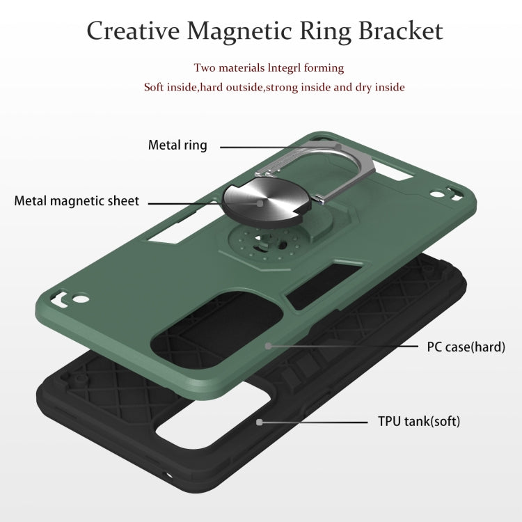 For OPPO Reno4 Pro Armour Series PC + TPU Protective Case with Ring Holder