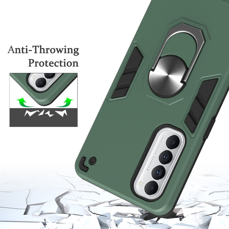 For OPPO Reno4 Pro Armour Series PC + TPU Protective Case with Ring Holder