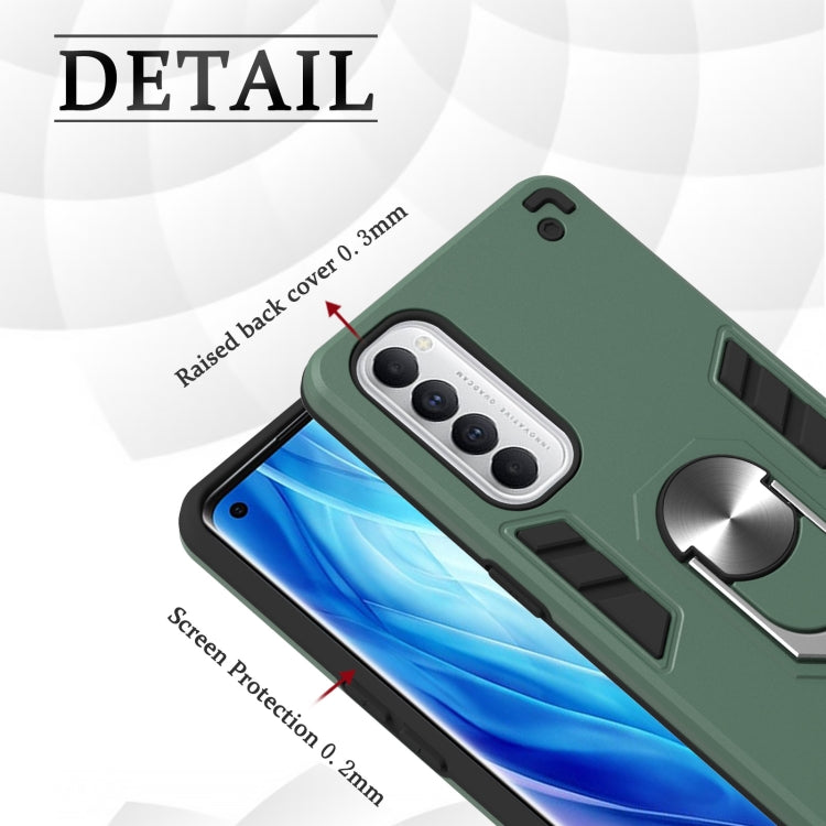 For OPPO Reno4 Pro Armour Series PC + TPU Protective Case with Ring Holder