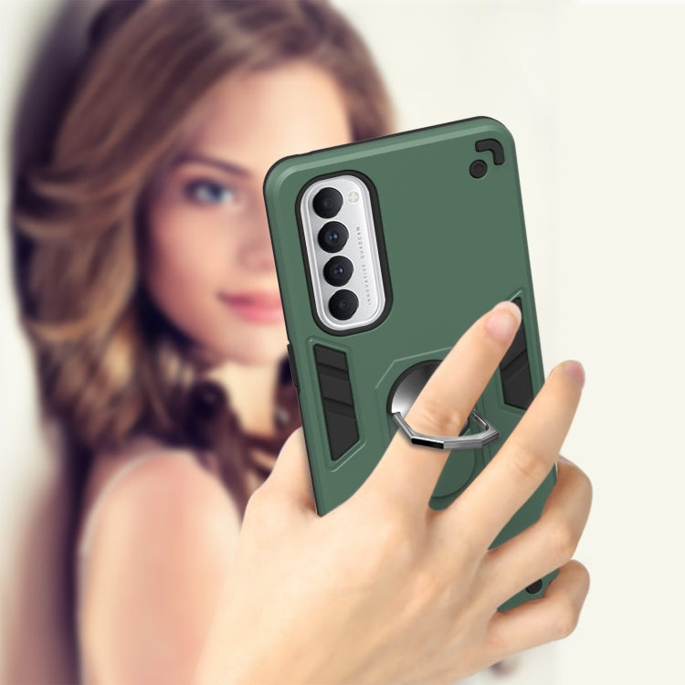 For OPPO Reno4 Pro Armour Series PC + TPU Protective Case with Ring Holder
