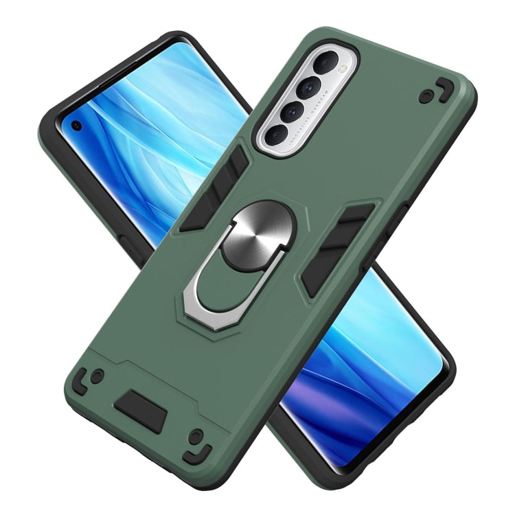 For OPPO Reno4 Pro Armour Series PC + TPU Protective Case with Ring Holder