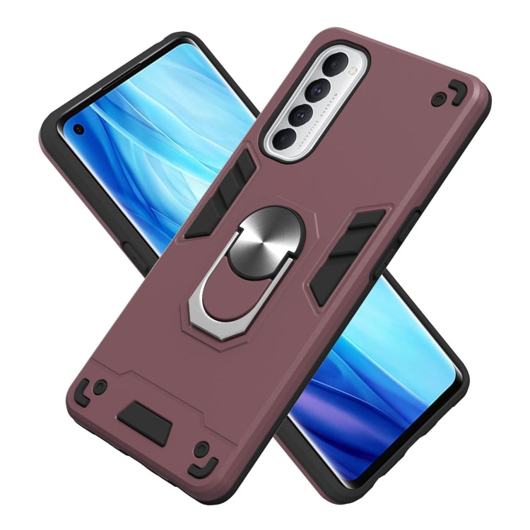 For OPPO Reno4 Pro Armour Series PC + TPU Protective Case with Ring Holder