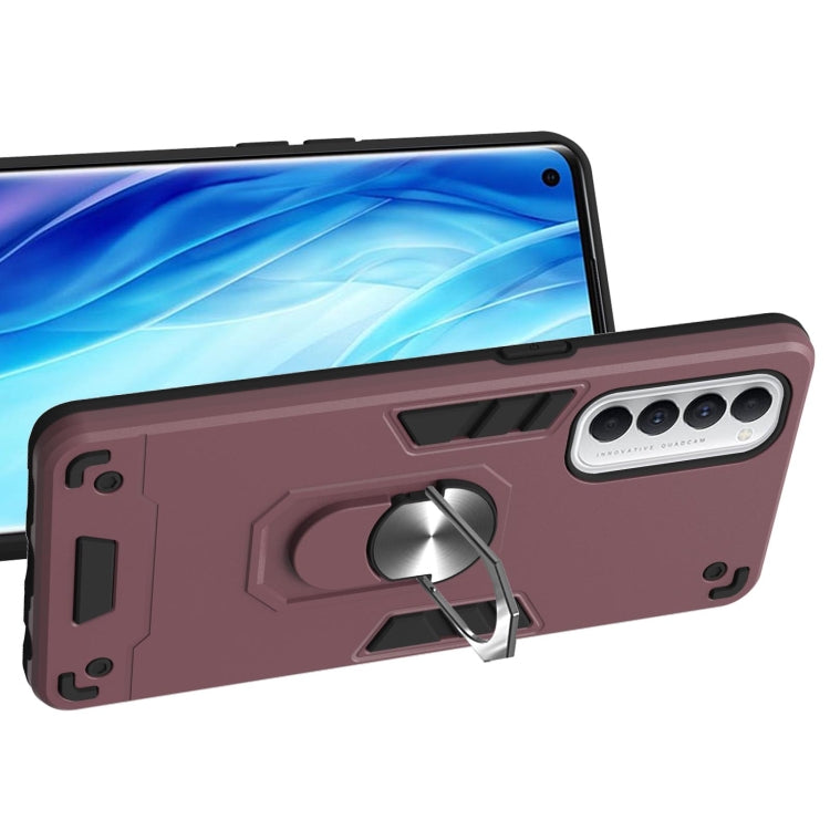 For OPPO Reno4 Pro Armour Series PC + TPU Protective Case with Ring Holder