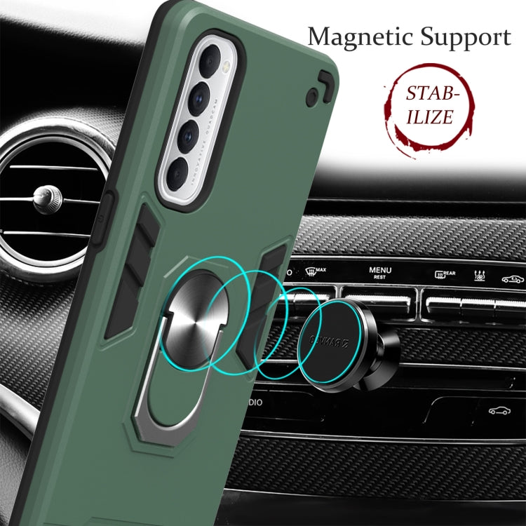 For OPPO Reno4 Pro Armour Series PC + TPU Protective Case with Ring Holder