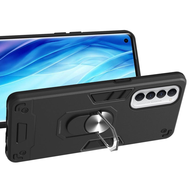 For OPPO Reno4 Pro Armour Series PC + TPU Protective Case with Ring Holder