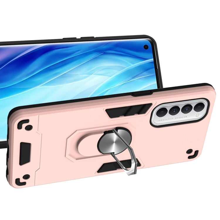For OPPO Reno4 Pro Armour Series PC + TPU Protective Case with Ring Holder