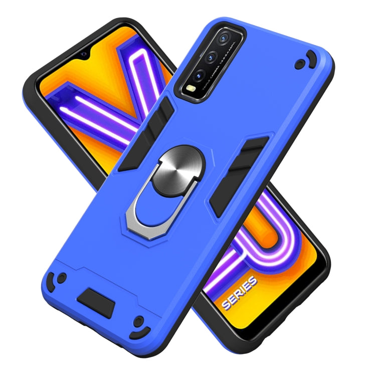 For vivo Y20 Armour Series PC + TPU Protective Case with Ring Holder