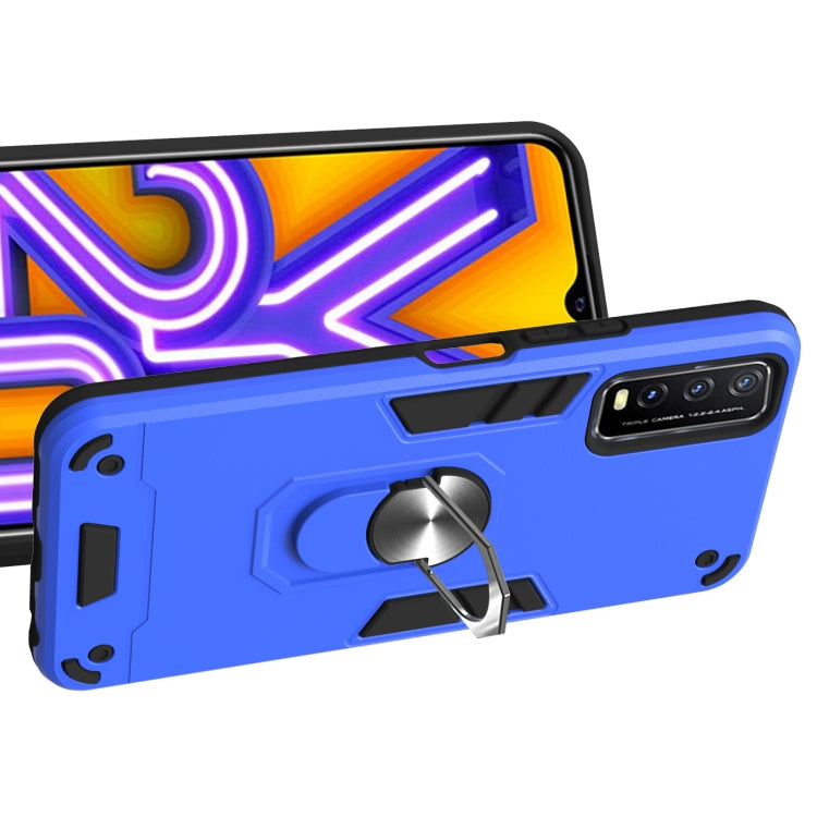 For vivo Y20 Armour Series PC + TPU Protective Case with Ring Holder