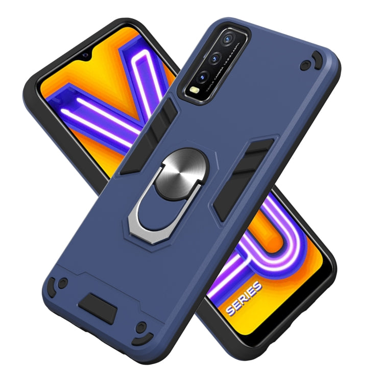 For vivo Y20 Armour Series PC + TPU Protective Case with Ring Holder