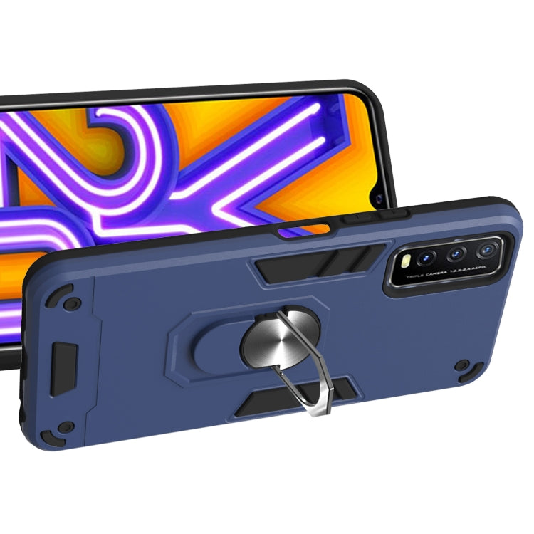 For vivo Y20 Armour Series PC + TPU Protective Case with Ring Holder