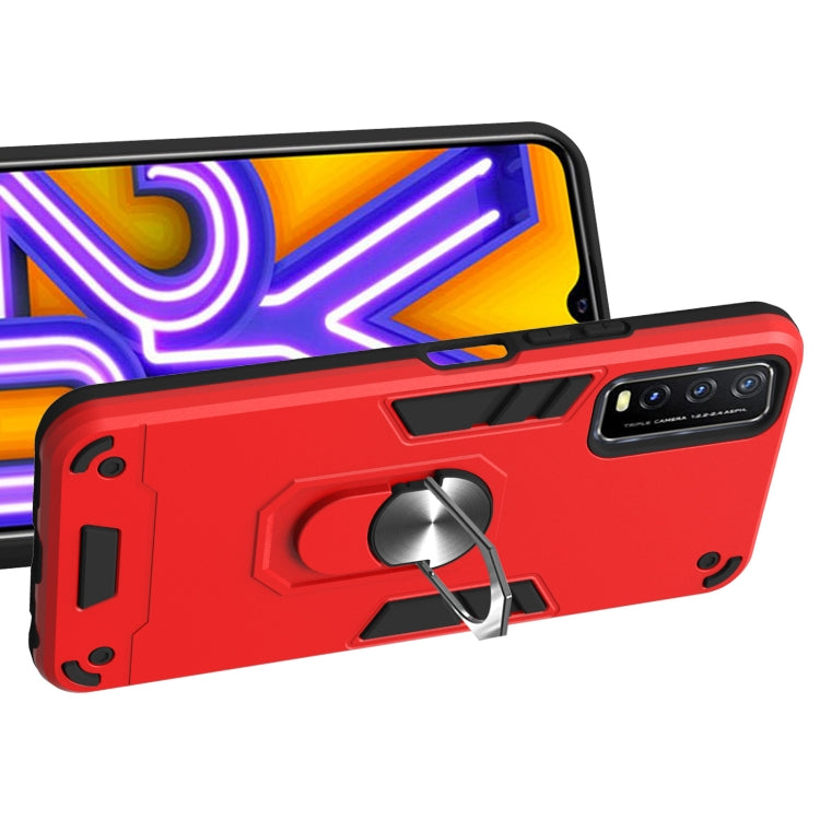 For vivo Y20 Armour Series PC + TPU Protective Case with Ring Holder