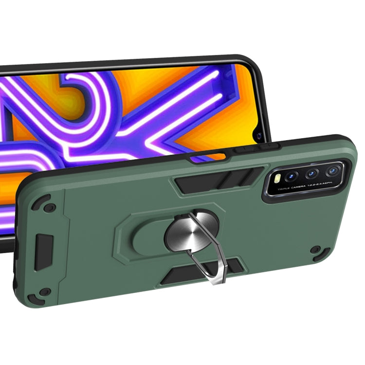 For vivo Y20 Armour Series PC + TPU Protective Case with Ring Holder