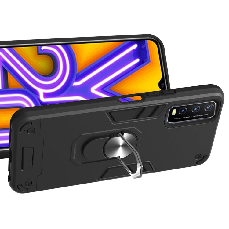 For vivo Y20 Armour Series PC + TPU Protective Case with Ring Holder