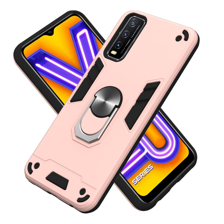 For vivo Y20 Armour Series PC + TPU Protective Case with Ring Holder