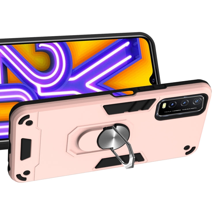 For vivo Y20 Armour Series PC + TPU Protective Case with Ring Holder