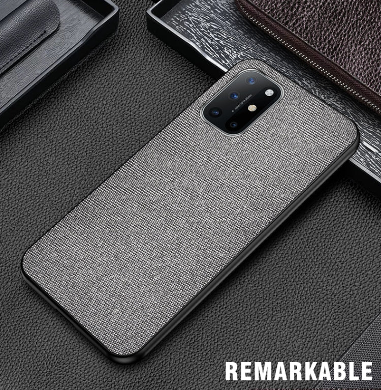For OnePlus 8T Shockproof Splicing PU + Cloth Protective Case