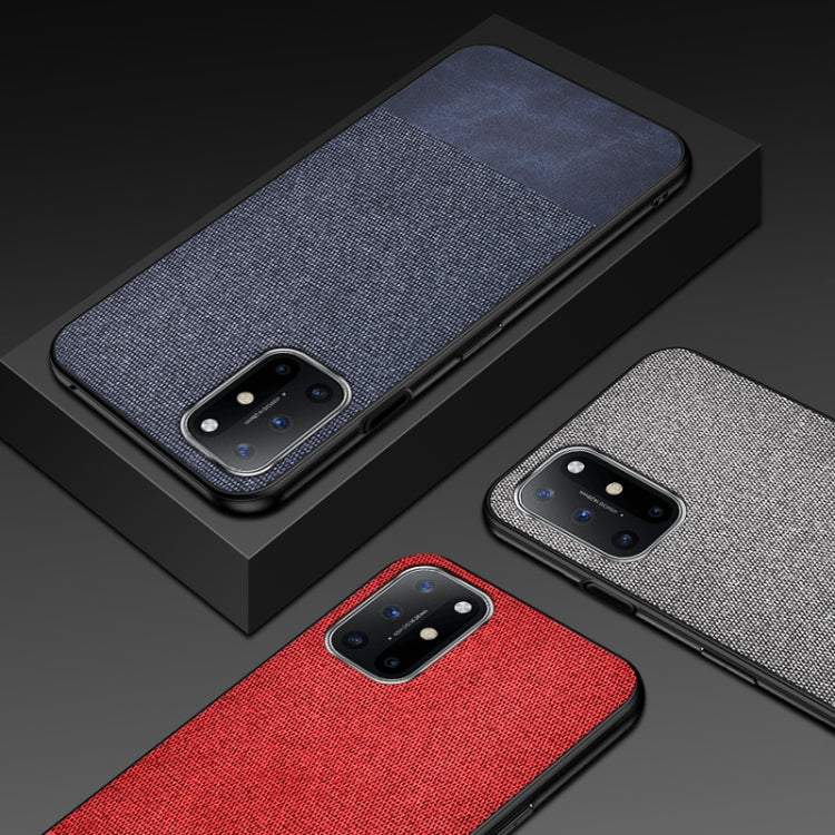 For OnePlus 8T Shockproof Splicing PU + Cloth Protective Case