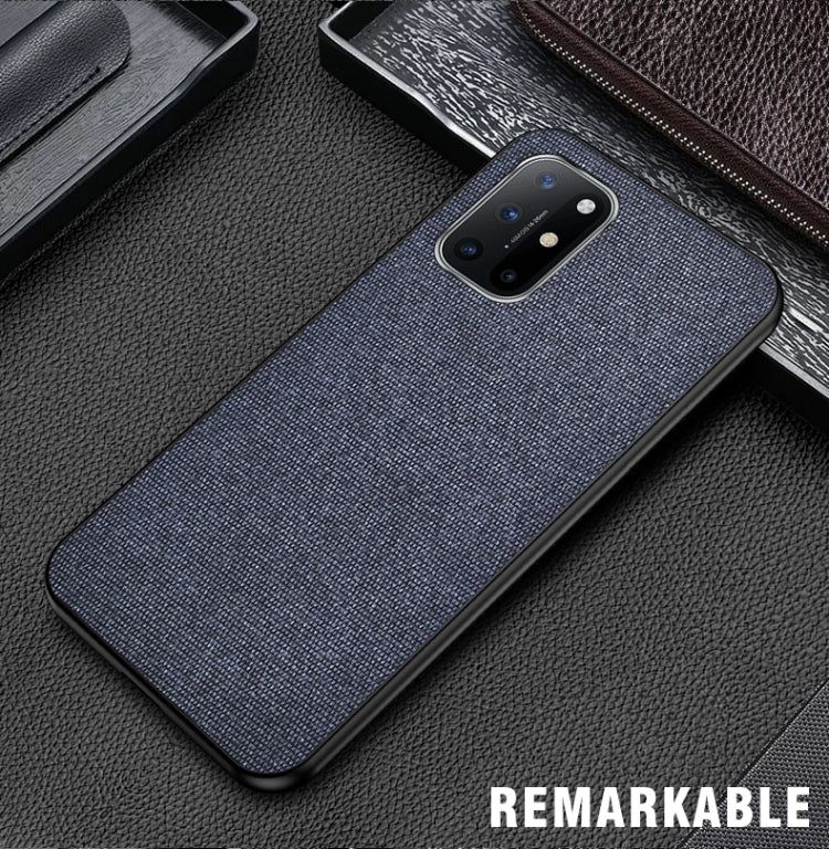 For OnePlus 8T Shockproof Splicing PU + Cloth Protective Case