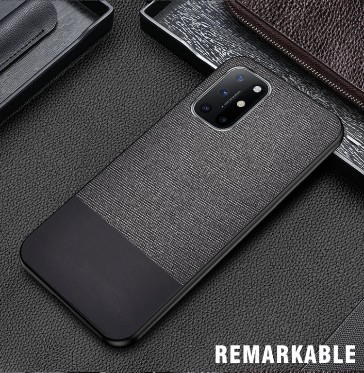 For OnePlus 8T Shockproof Splicing PU + Cloth Protective Case