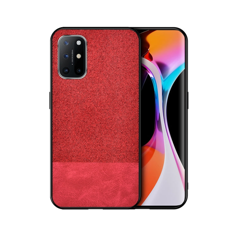 For OnePlus 8T Shockproof Splicing PU + Cloth Protective Case