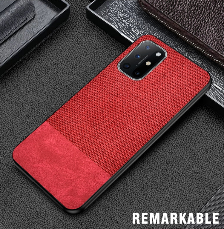 For OnePlus 8T Shockproof Splicing PU + Cloth Protective Case