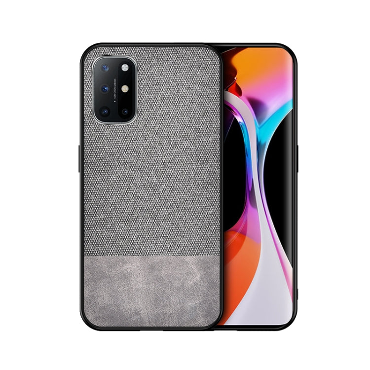 For OnePlus 8T Shockproof Splicing PU + Cloth Protective Case