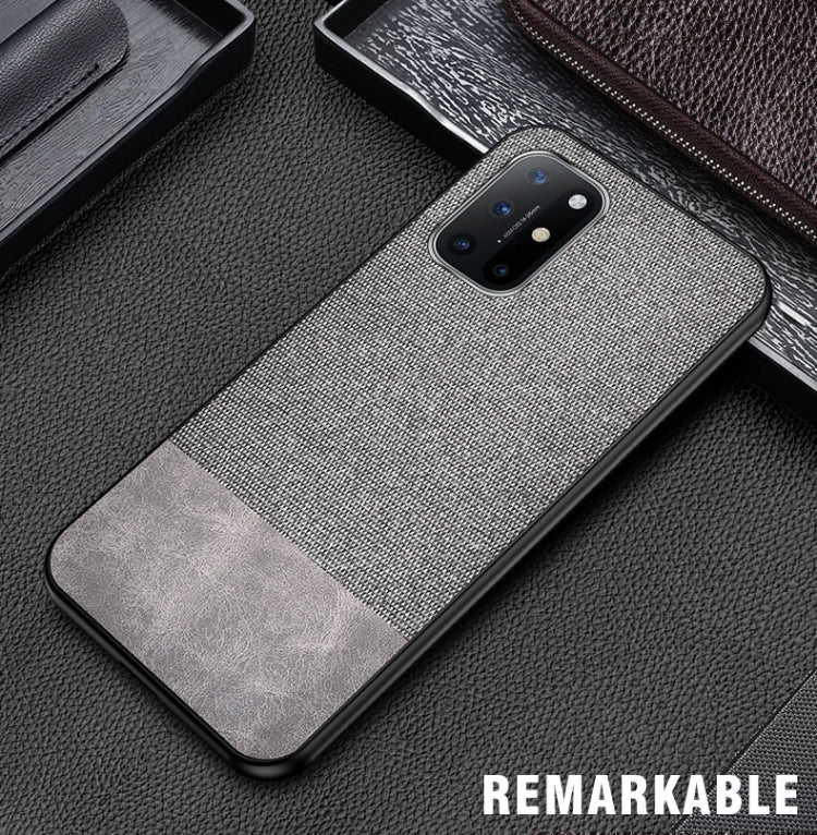 For OnePlus 8T Shockproof Splicing PU + Cloth Protective Case