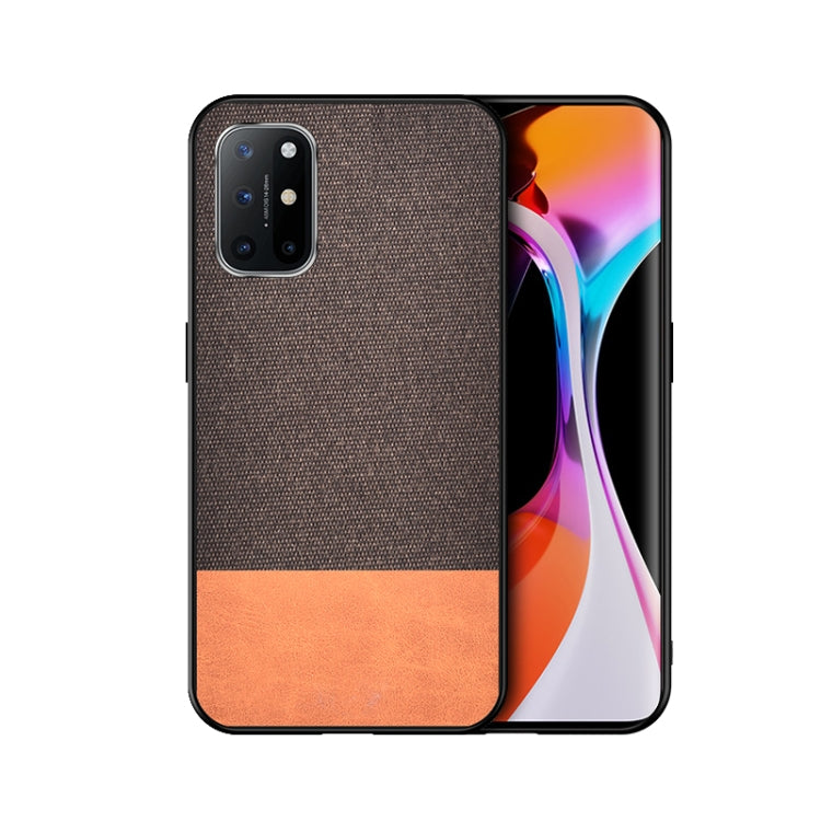 For OnePlus 8T Shockproof Splicing PU + Cloth Protective Case