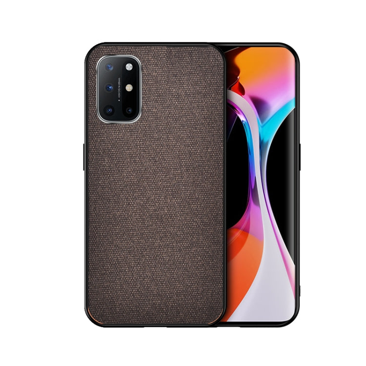 For OnePlus 8T Shockproof Splicing PU + Cloth Protective Case