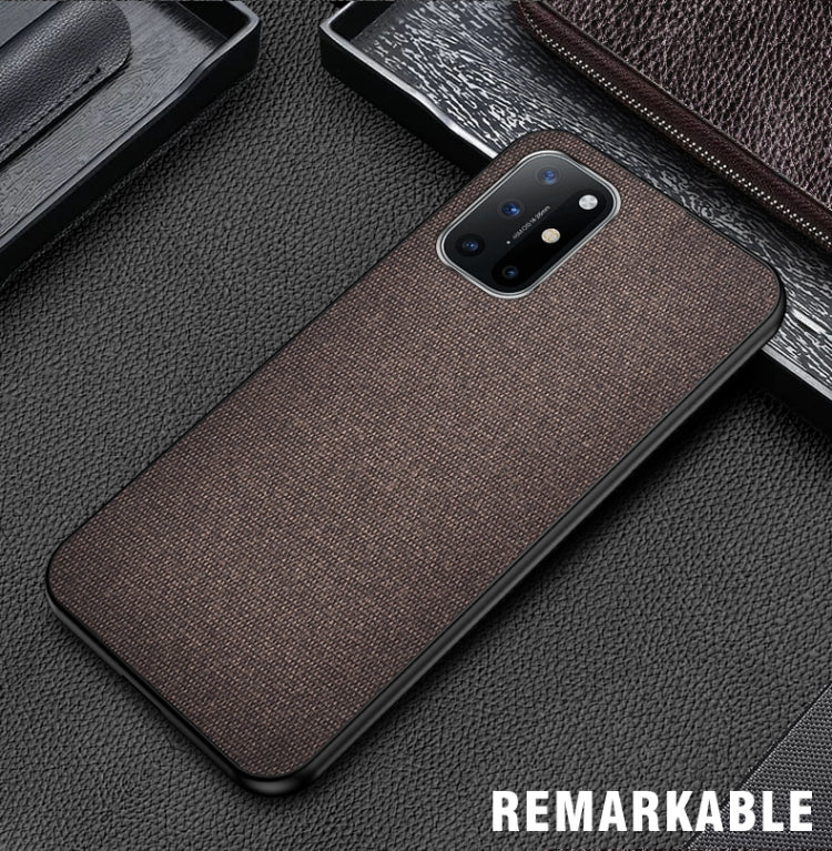 For OnePlus 8T Shockproof Splicing PU + Cloth Protective Case