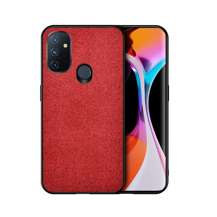 For OnePlus Nord N100 Shockproof Splicing PU + Cloth Protective Case