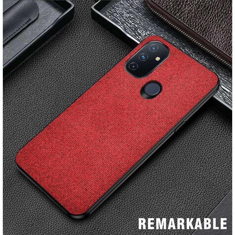 For OnePlus Nord N100 Shockproof Splicing PU + Cloth Protective Case