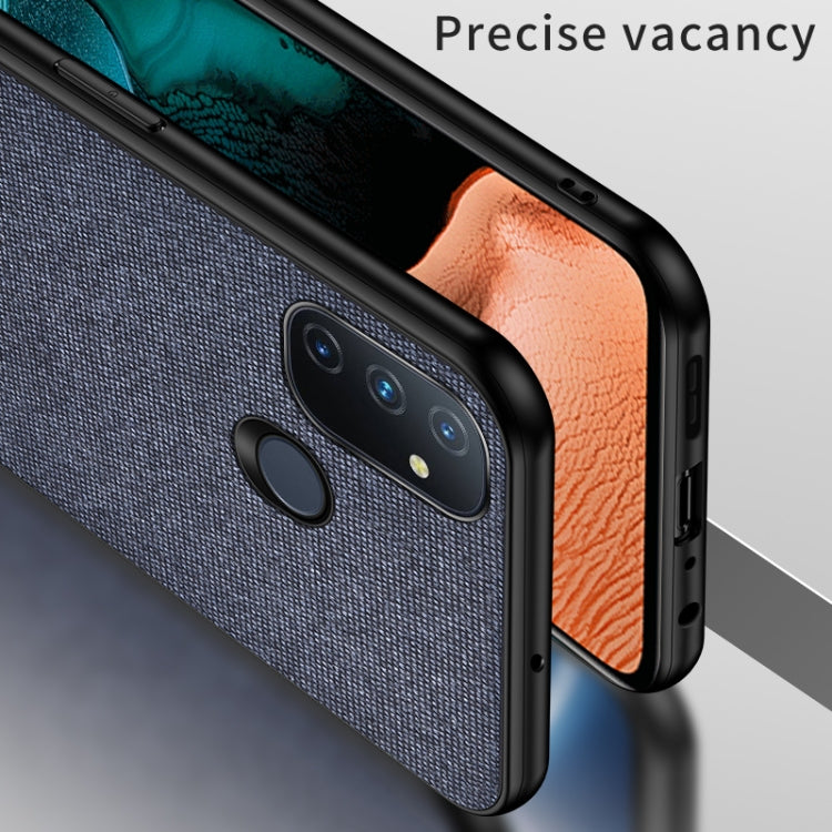For OnePlus Nord N100 Shockproof Splicing PU + Cloth Protective Case