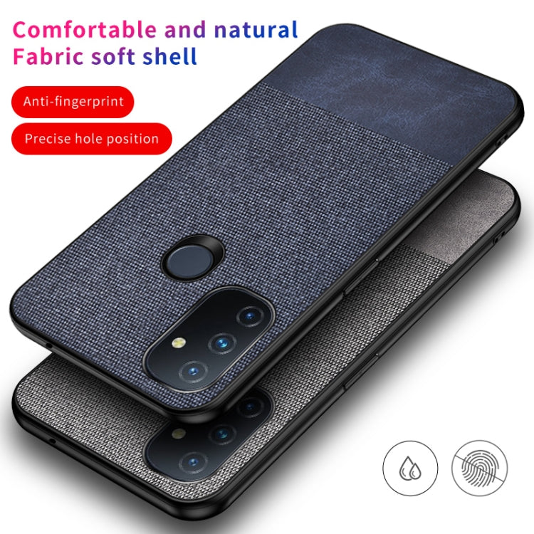 For OnePlus Nord N100 Shockproof Splicing PU + Cloth Protective Case