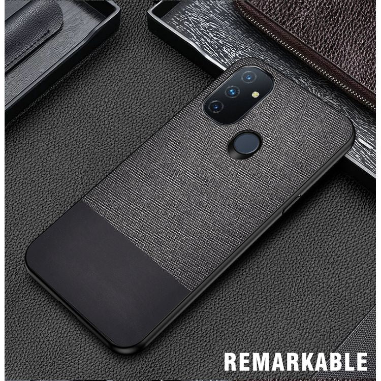 For OnePlus Nord N100 Shockproof Splicing PU + Cloth Protective Case
