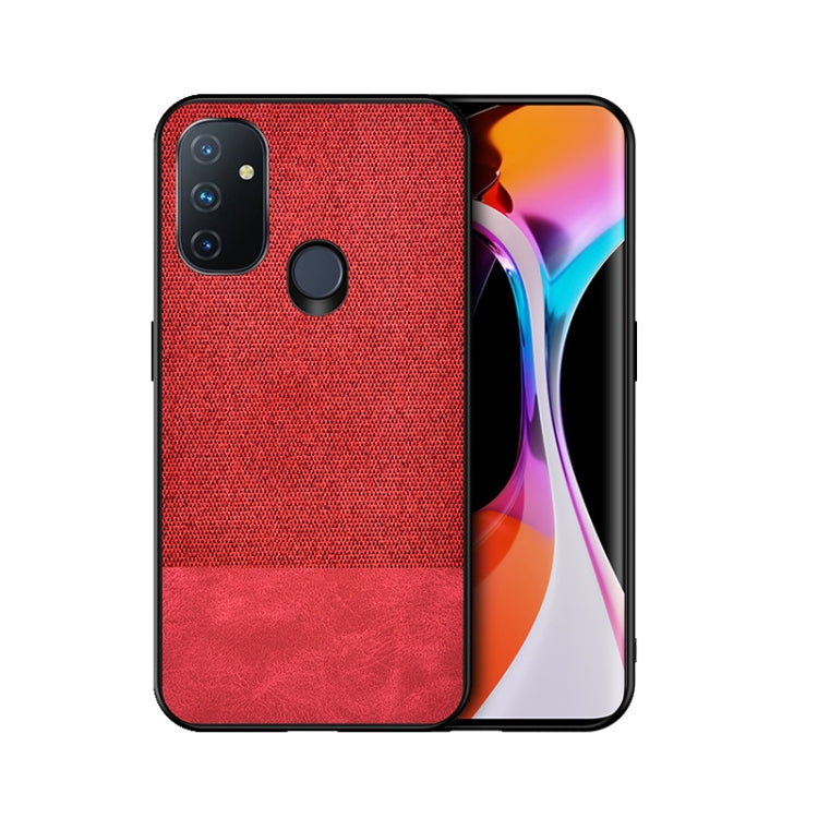 For OnePlus Nord N100 Shockproof Splicing PU + Cloth Protective Case