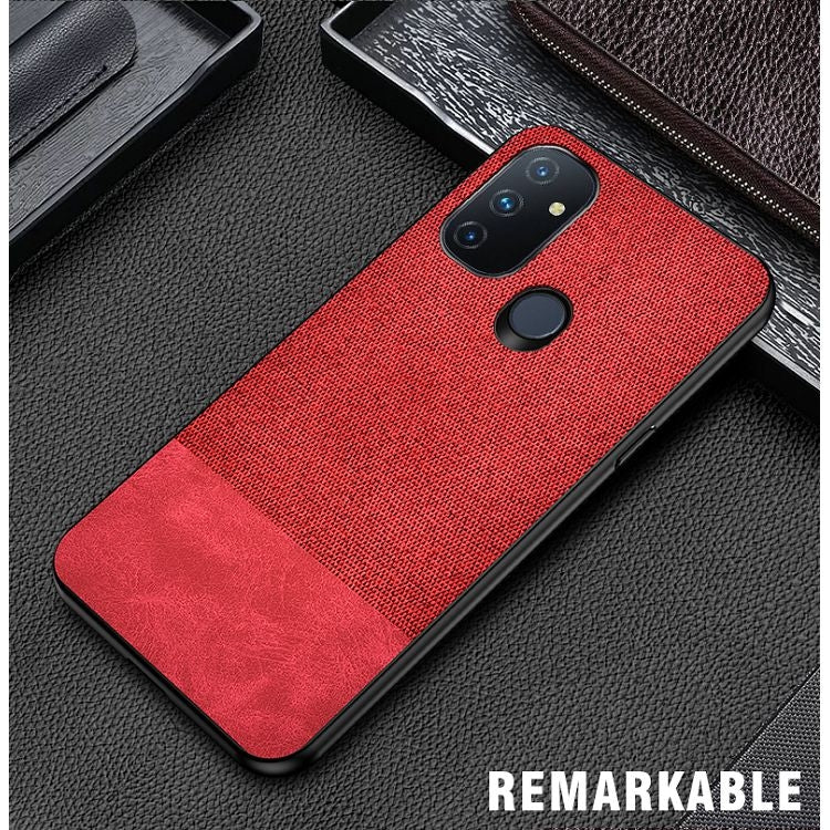 For OnePlus Nord N100 Shockproof Splicing PU + Cloth Protective Case