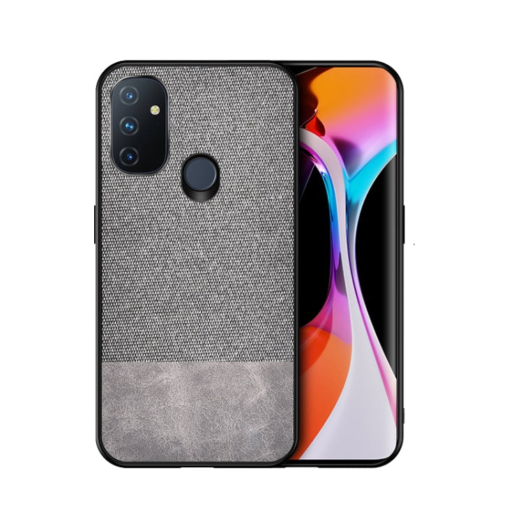For OnePlus Nord N100 Shockproof Splicing PU + Cloth Protective Case
